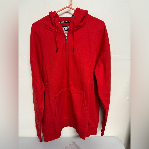 Dixxon Flannel Company Men’s Red Zip Up Swestshirt Size xL - Picture 1 of 5